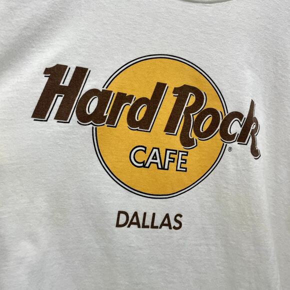 Vintage 90s Hard Rock Cafe Dallas Graphic Crewneck Short sleeve T-Shirt ; Large - Picture 2 of 9